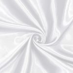 Homiest White Satin Fabric by The Yard, 1 Yard x 58 Inch Charmeuse Satin Fabric Silky & Shiny Cloth Fabric, Smooth Bridal Satin Fabric for Wedding Dress, Clothing Making, DIY Crafts, Sewing-0