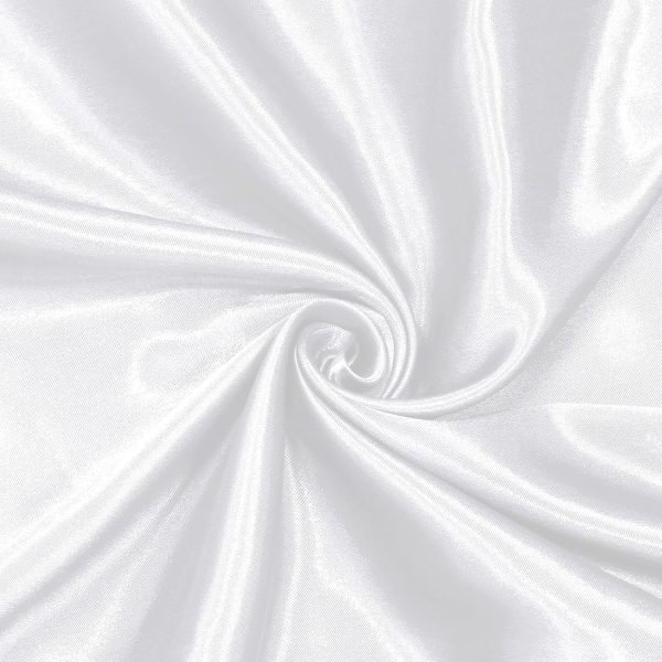 Homiest White Satin Fabric by The Yard, 1 Yard x 58 Inch Charmeuse Satin Fabric Silky & Shiny Cloth Fabric, Smooth Bridal Satin Fabric for Wedding Dress, Clothing Making, DIY Crafts, Sewing-0
