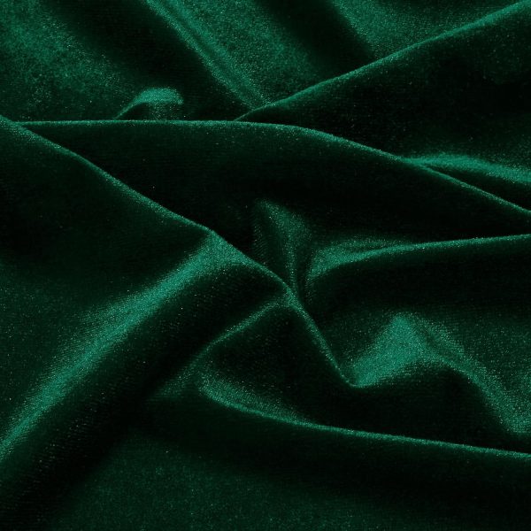 P Pothuiny Dark Green Velvet Fabric by The Yard, 1 Yard x 60 Inch Wide Luxury & Soft Stretchy Velvet Cloth Fabric for Sewing, Apparel, Upholstery - 90% Polyester 10% Spandex-1