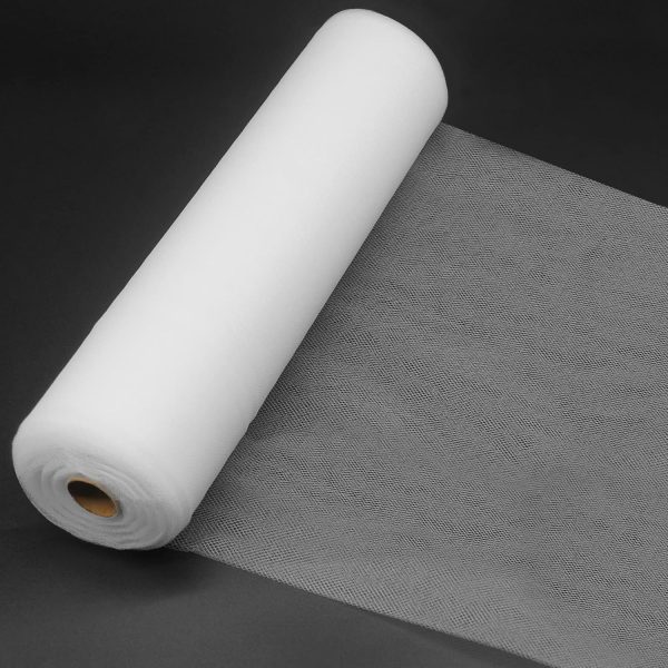 IONTACH White Tulle Fabric Rolls 54 Inch by 40 Yards Fabric Tulle Bolt for Wedding Christmas Decorations DIY White Tutu Baby Shower Table Skirt Ceiling Decor Birthday Party Craft Supplies-3