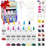 12 Colors Tie Dye Kit, Tie Dye Set for Kids, Pre-Filled Tye Dye Bottles, Non Toxic Permanent Fabric Dye Art Set, Easy DIY Fabric Art - Create Fun-0