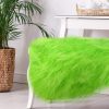 Jetec 4 Pcs Lime Green Faux Fur 10 x 20 Inch Christmas Faux Fur Fabric Squares Fluffy Halloween Fabric Patches Winter Soft Plush for DIY Craft, Gnomes, Cosplay Costume, Decoration-3