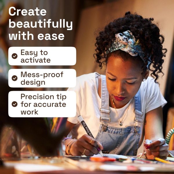 ARTISTRO 2 White Acrylic Paint Markers - 0.7mm Extra Fine-Tip Paint Pens - Perfect for Crafting, Art Projects, & More-4