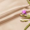 P Pothuiny 60 Inch Wide Beige Satin Fabric by The Yard, Silky Charmeuse Satin Fabric for Bridal Wedding Dress Decor DIY Apparel Crafts, 1 Yard-1