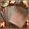 Hahafelt 10 Pcs Christmas Fabric Bundles Vintage 20 x 20 Inch Christmas Plaid Stripe Fat Quarters Holiday Squares Sewing Fabrics Precut Quilting Patchwork for Xmas DIY Handmade Crafting-3