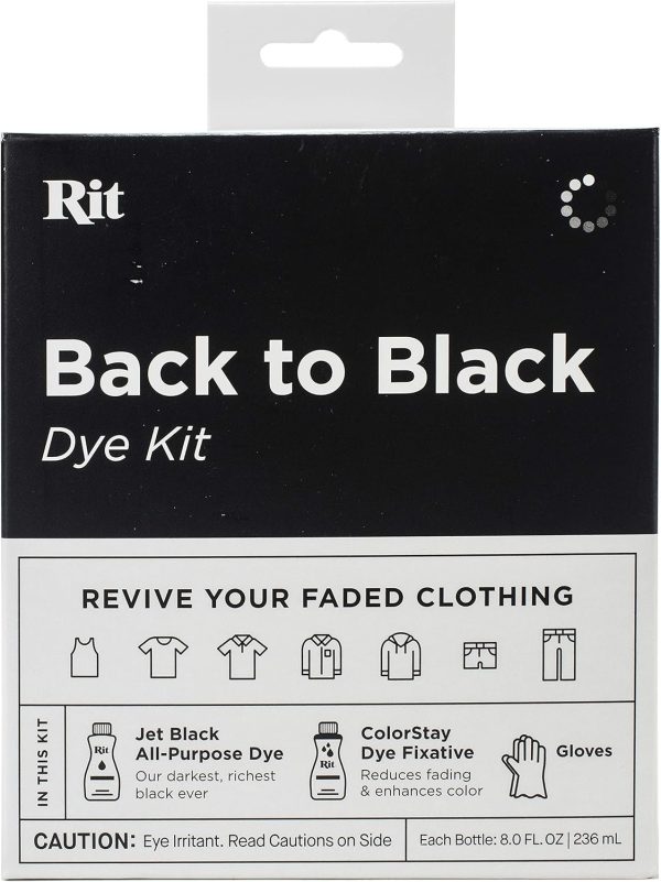 Rit Back to Black Dye Kit, 5.88 x 5 x 2.38-0
