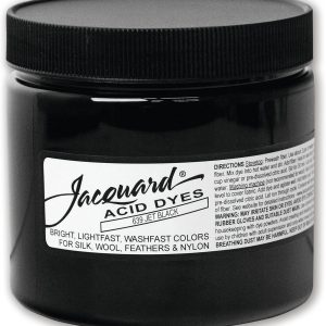 Jacquard Acid Dye - Jet Black - 8 Oz Net Wt - Acid Dye for Wool - Silk - Feathers - and Nylons - Brilliant Colorfast and Highly Concentrated-0