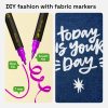 ARTISTRO 24 Dual-Tip Fabric Markers - Fabric Decorating Kit - Permanent for Clothes - Acrylic Paint Pens for Sneakers, Bags, Shoes, Textile, Canvas, Sewing, Craft, DIY - Brush and Fine Tip-1