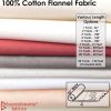 Barcelonetta | 100% Cotton Flannel Fabric | Super Soft | 180GSM, Medium Weight | Solid | Arts & Crafts | Quilting, Blanket, for Sewing (White, 1 Yard)-3