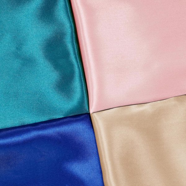 P Pothuiny 60 Inch Wide Beige Satin Fabric by The Yard, Silky Charmeuse Satin Fabric for Bridal Wedding Dress Decor DIY Apparel Crafts, 1 Yard-2